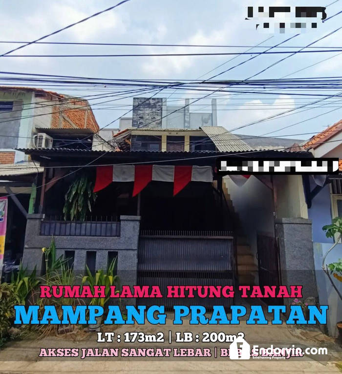 DI JUAL RUMAH LAMA HITUNG TANAH DAERAH MAMPANG PRAPATAN JAKSEL Harga 4,8 M