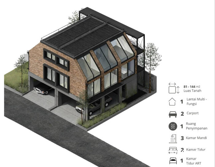 DIJUAL RUMAH TYPE LOFT DI  CLUSTER TANJUNG BARAT, TB SIMATUPANG - JAKSEL
