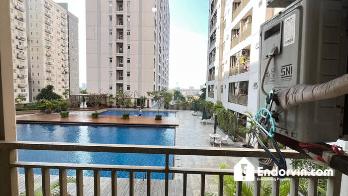 Disewakan Apartemen Oak Tower B Pulo Gadung – 2BR Full Furnish Lantai Rendah View Kolam Renang!
