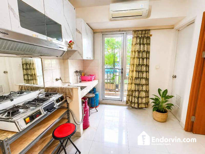 Dijual 2 Bedroom Oak Tower B – Full Furnish, Lantai 1, View Pool, AJB Siap, Pulo Gadung