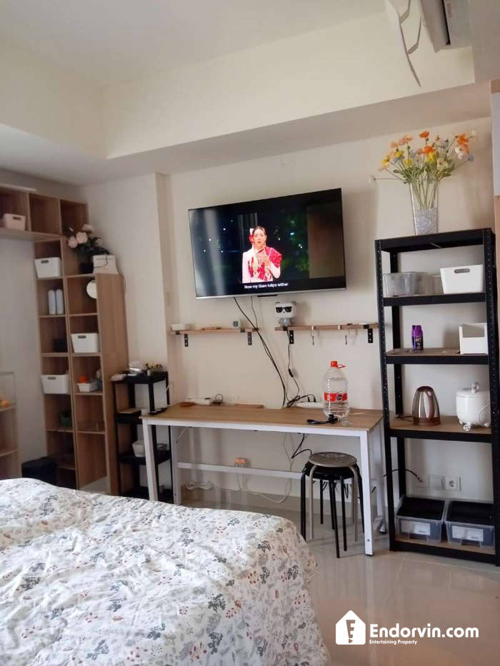 Disewakan Apartemen Cleon Park Tipe Studio Full Furnish View Kolam Renang