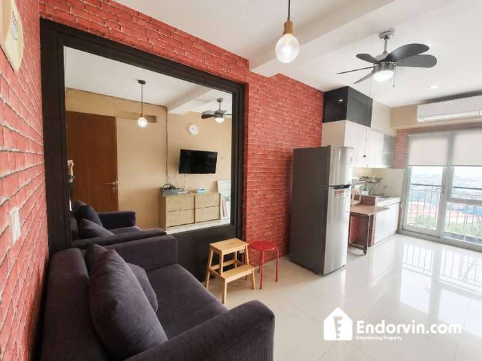 Disewakan 2BR Full Furnish Lantai 16 – View Kolam Renang, Siap Huni, Oak Tower A Jaktim