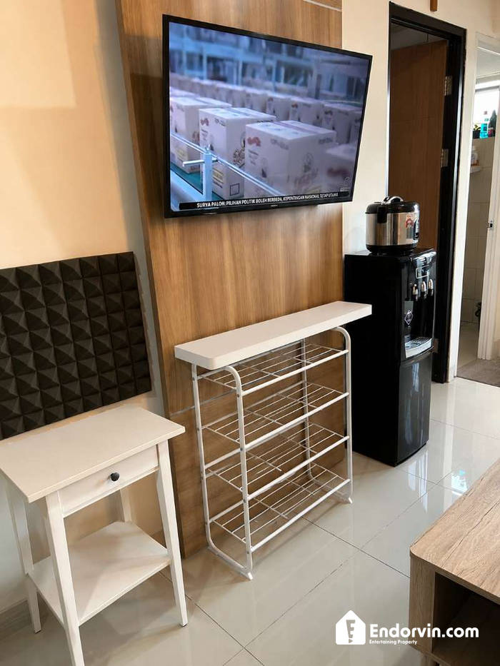 Dijual 2 Bedroom Oak Tower B Full Furnish View Jalan Hadap Selatan Dekat LRT Pulo Mas