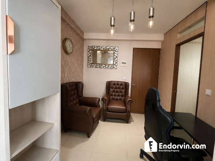 Dijual Oak Tower B 2BR - Full Furnish, Lantai 7, View Pool, Dekat Caffe Cocok Untuk Pasangan Muda Jaktim
