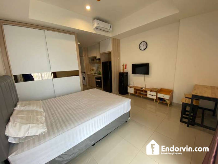Disewakan Apartemen Cleon Park Tipe Studio Full Furnished Tinggal Bawa Koper View Bianglala Aeon Mall