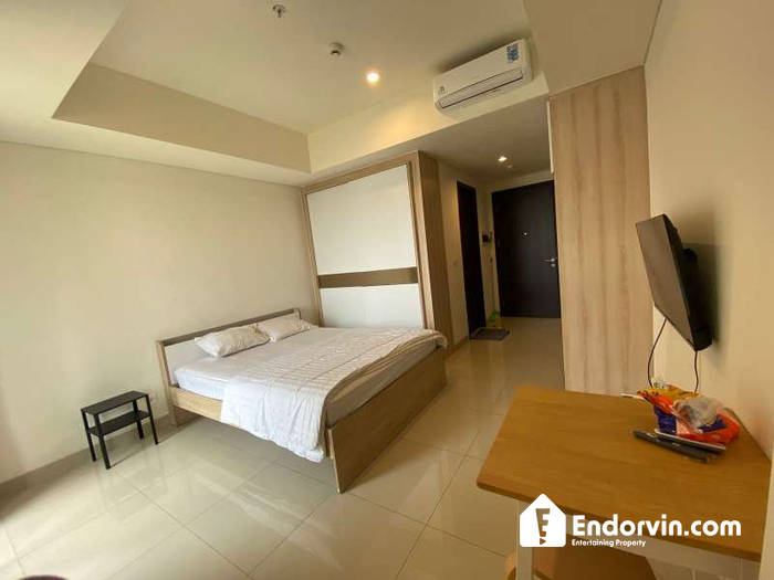 Disewakan Apartemen Cleon Park Tipe 1 Studio View Jalanan Dan Kolam 