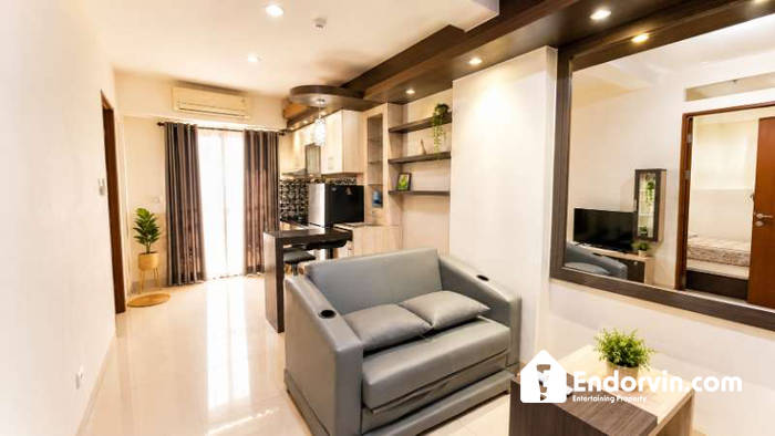 Dijual 2 Bedroom Oak Tower A – View Jalan Protokol, Full Furnish Akses Cepat Ke Cakung, Pulo Gadung