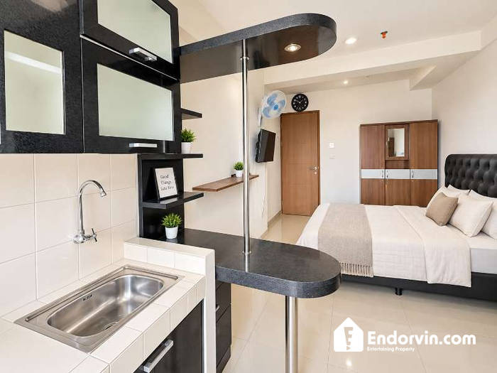 Disewakan Studio Oak Tower B Pulo Gadung – Lantai Tinggi, Full Furnish, View Kota & Bebas Banjir