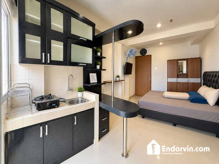 Disewakan Cepat Studio Oak Tower B – Full Furnish, City View, Tinggal Bawa Koper, Lantai 20, Pulo Gadung