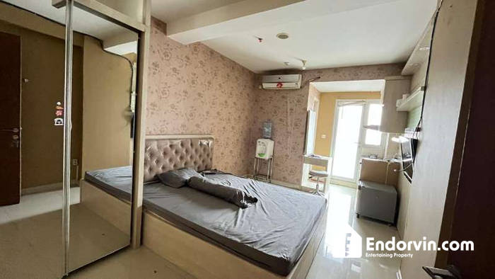 Disewakan Cepat Studio Oak Tower B –  Full Furnish,Pool View, Lantai 9, Pulo Gadung